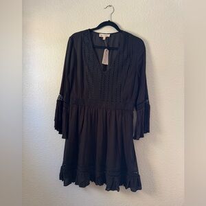 Philosophy Black Boho Bell Sleeved Dress